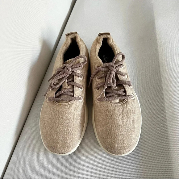 Allbirds Men’s Wool Runner Sneakers Size 9 Oatmeal Light Brown Mizzles - Picture 2 of 12